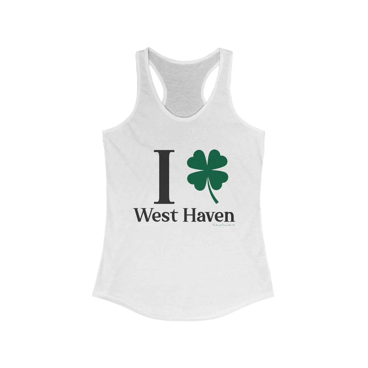 I Clover West Haven // west haven CT St. Patrickts day womens tank top shirt // finding connecticut