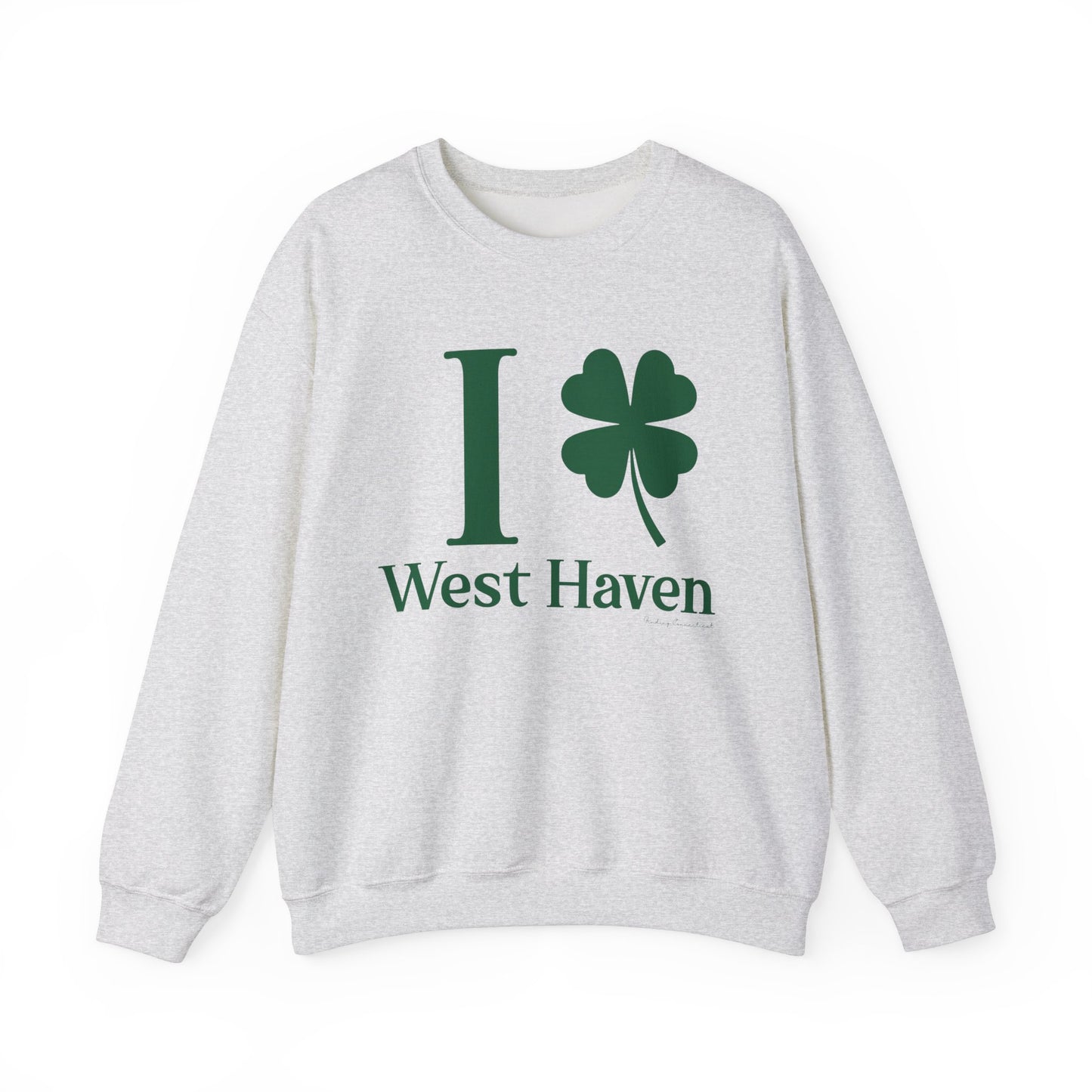 I Clover West Haven // west haven Connecticut St. Patrickts day sweatshirt // finding connecticut