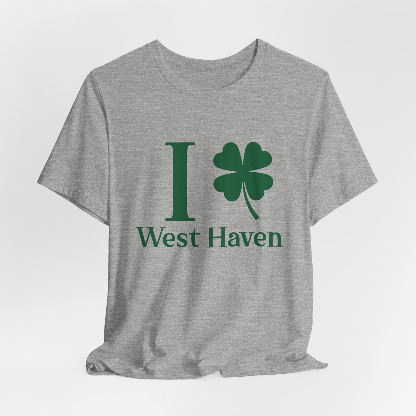 I Clover West Haven // west haven Connecticut St. Patrickts day t shirts // finding connecticut