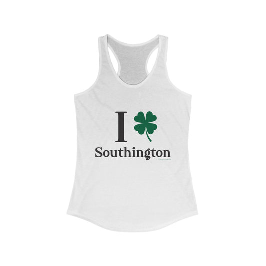 I clover Southington /// Southington CT  st patricks day  womens tank top shirt  / finding connecticut