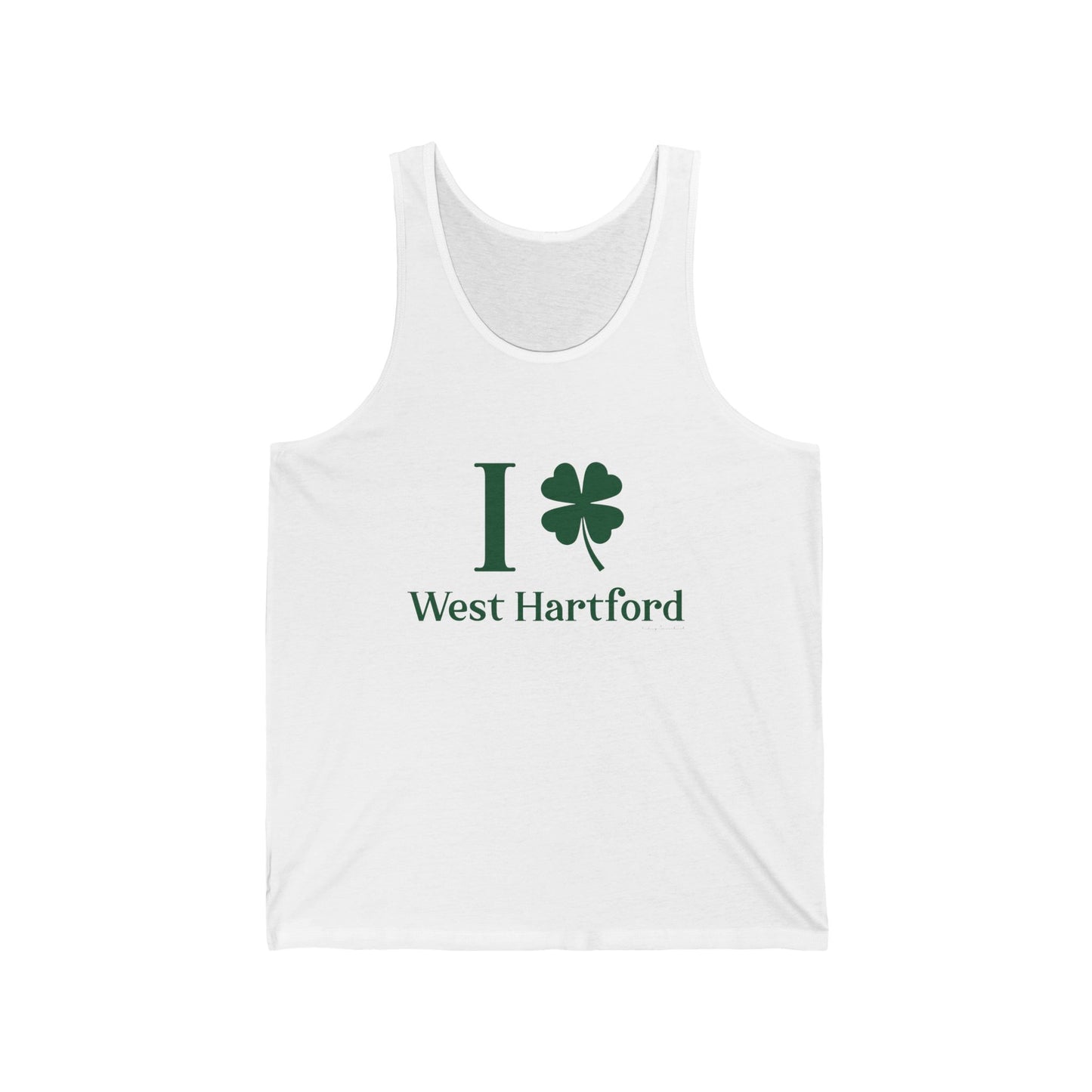 I clover West Hartford /// West hartfod CT st patricks day unisex tank top shirt / finding connecticut