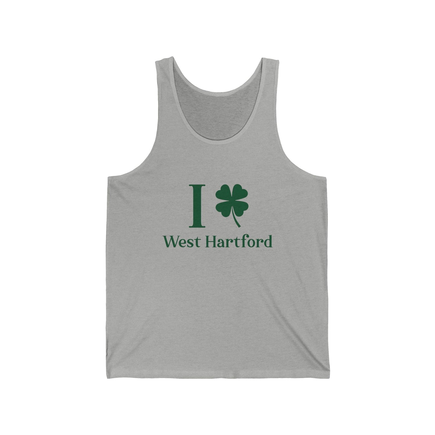 I clover West Hartford /// West hartfod CT st patricks day unisex tank top shirt / finding connecticut