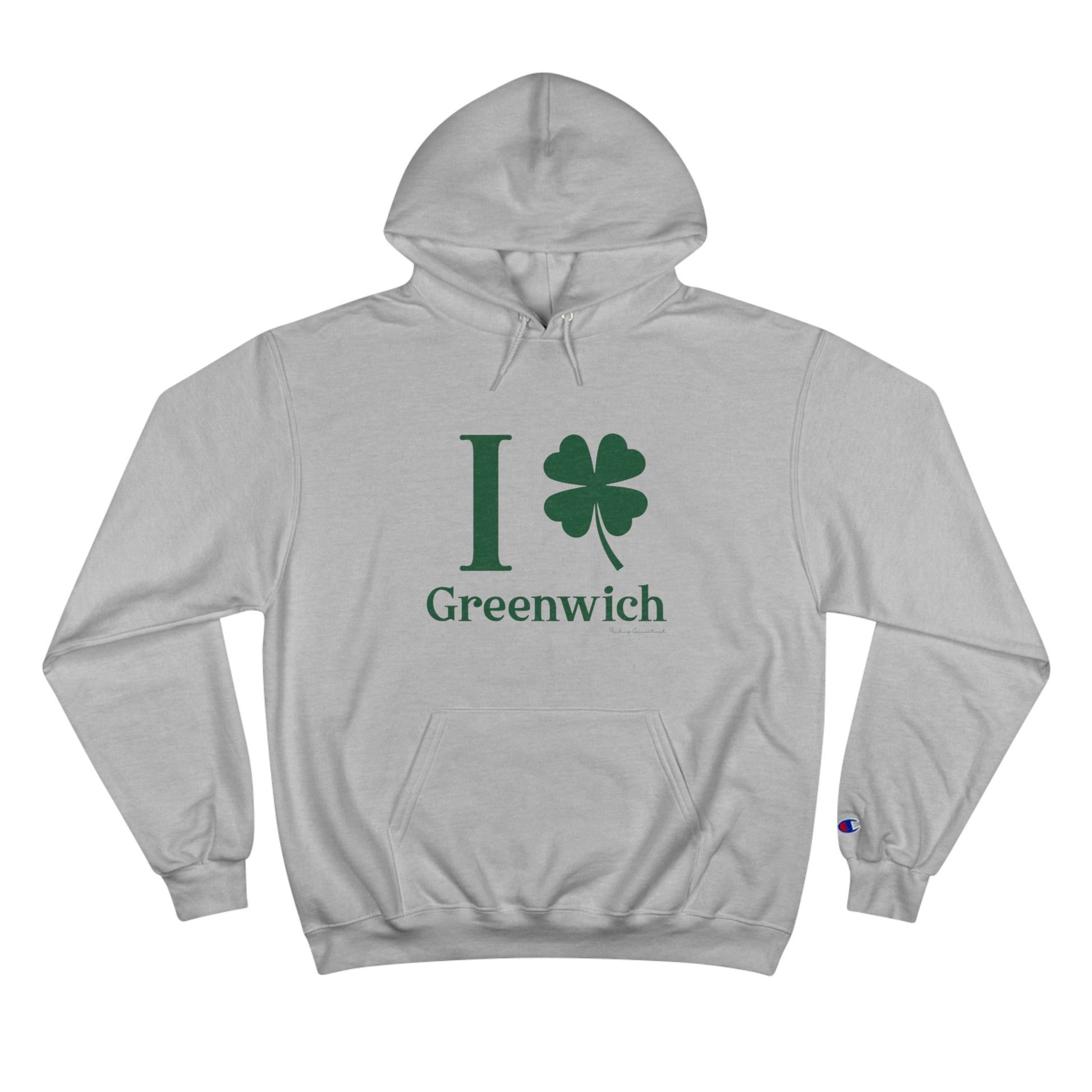 I clover greenwich // greenwich connecticut unisex champion hoodie sweatshirt / finding connecticut