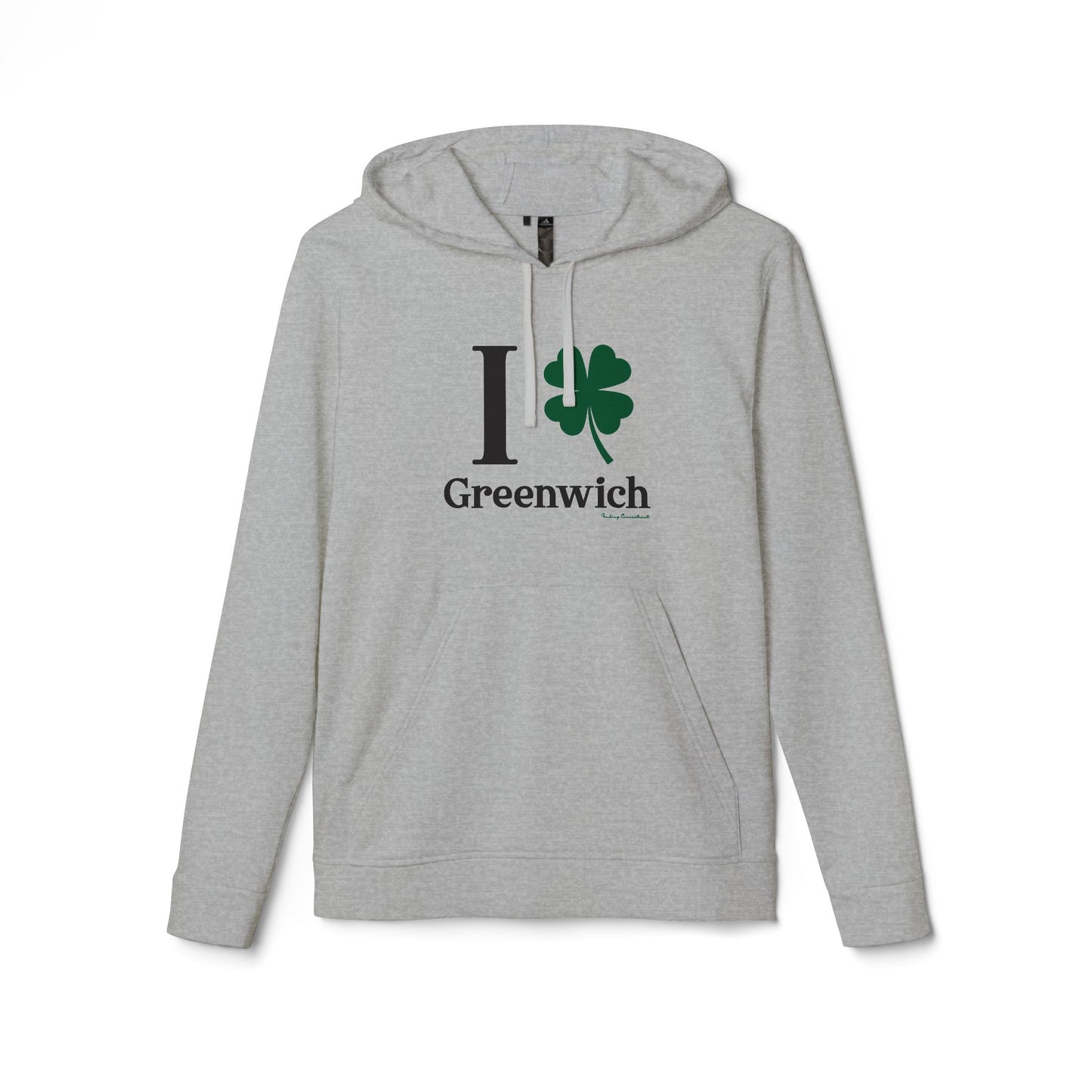 I clover greenwich // greenwich ct unisex adidas hoodie sweatshirts // finding connecticut