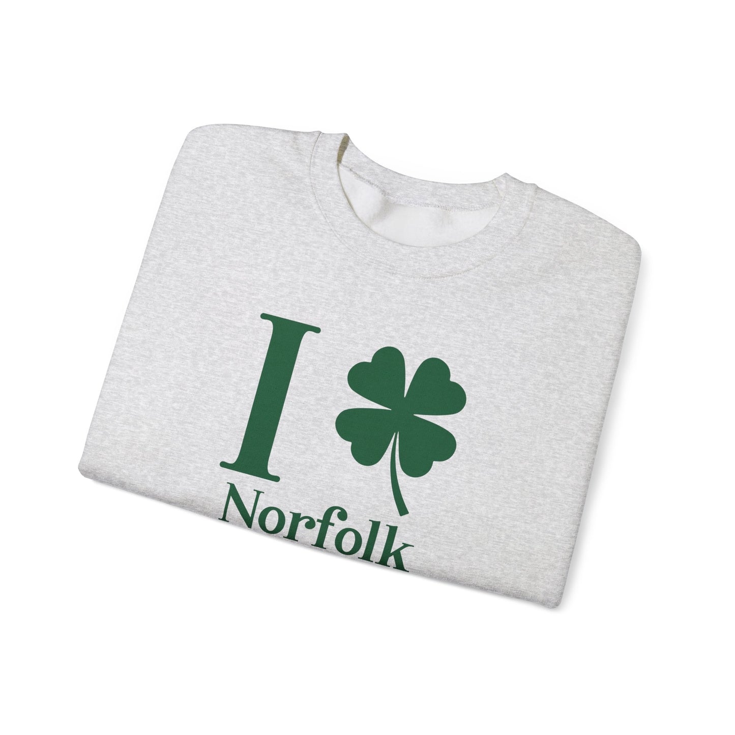 I clover norfolk // norfolk ct st. patrick's day unisex sweatshirt // finding connecticut