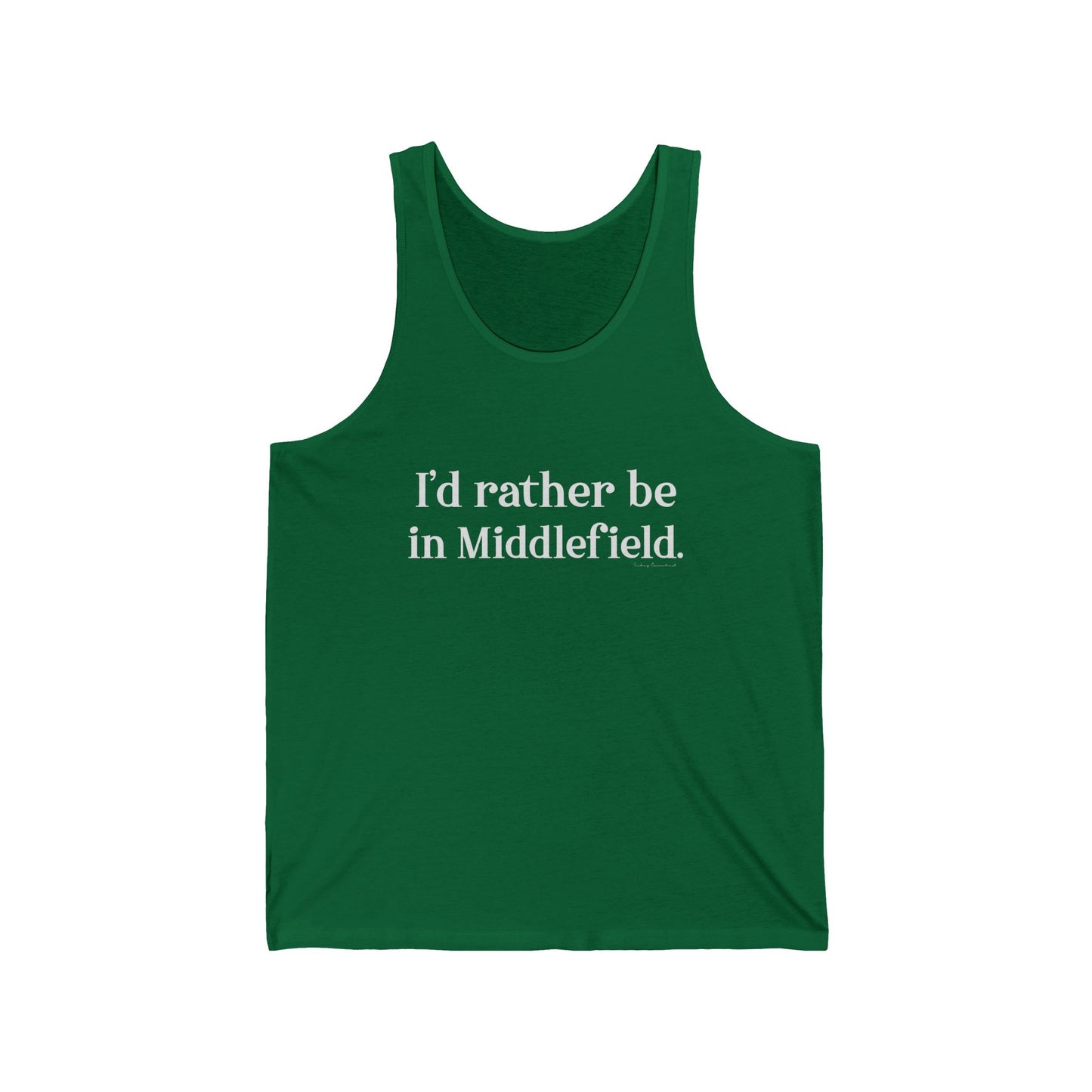 I'd rather be in Middlefield // Middlefield ct unisex tank top // finding connecticut
