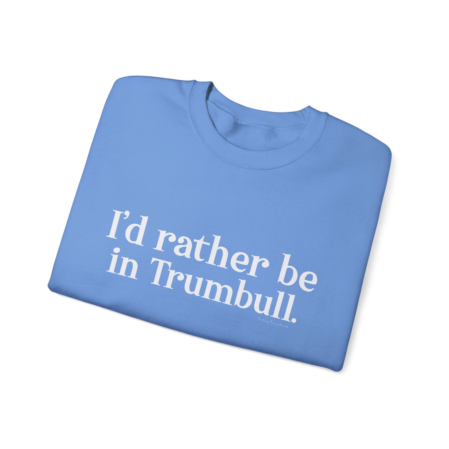I'd rather be in Trumbull  // Trumbull CT unisex sweatshirt // finding connecticut