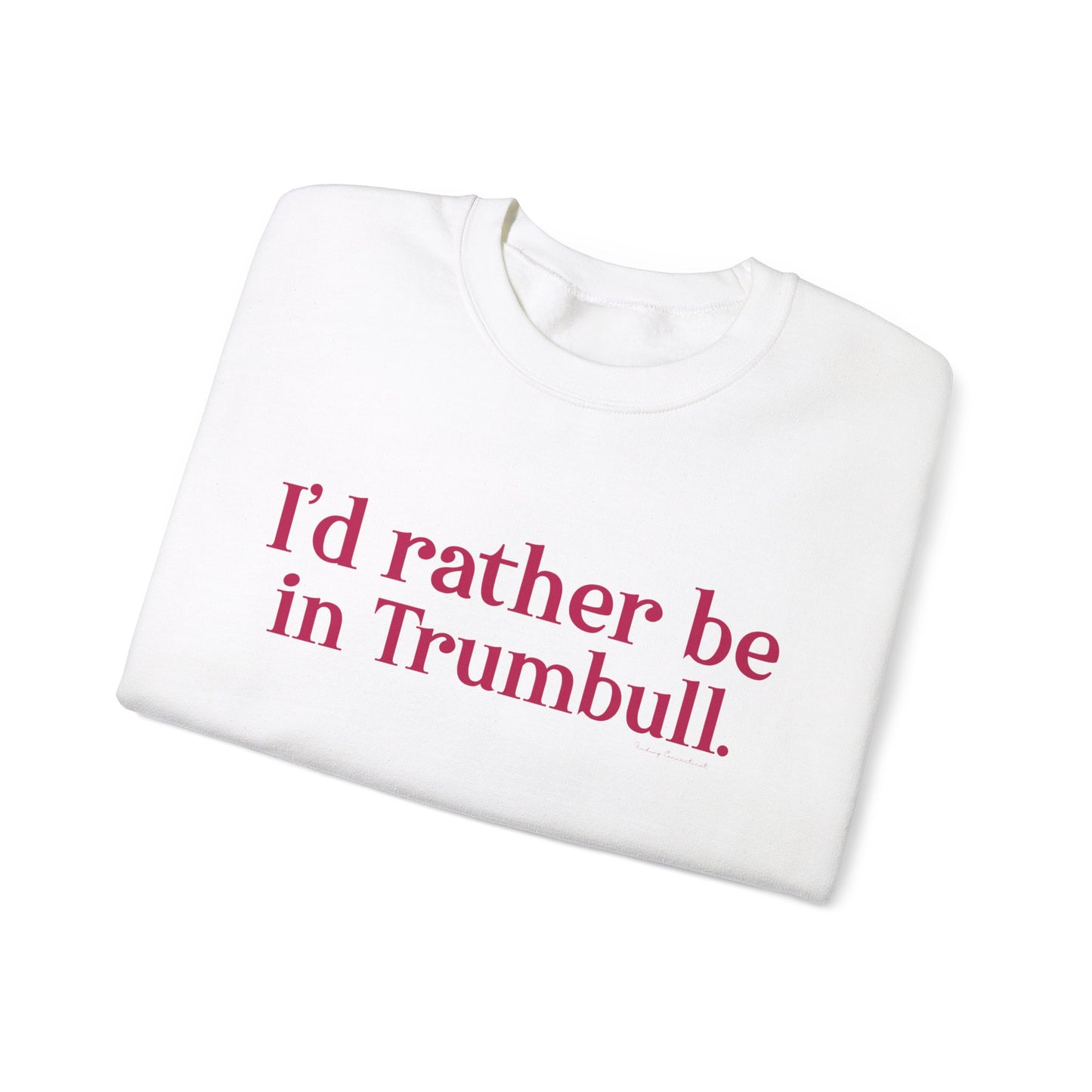 I'd rather be in Trumbull  // Trumbull connecticut sweatshirt  // finding connecticut