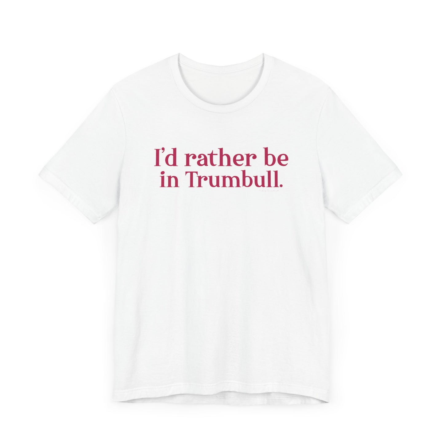 I'd rather be in Trumbull  // Trumbull connecticut unisex t shirt  // finding connecticut