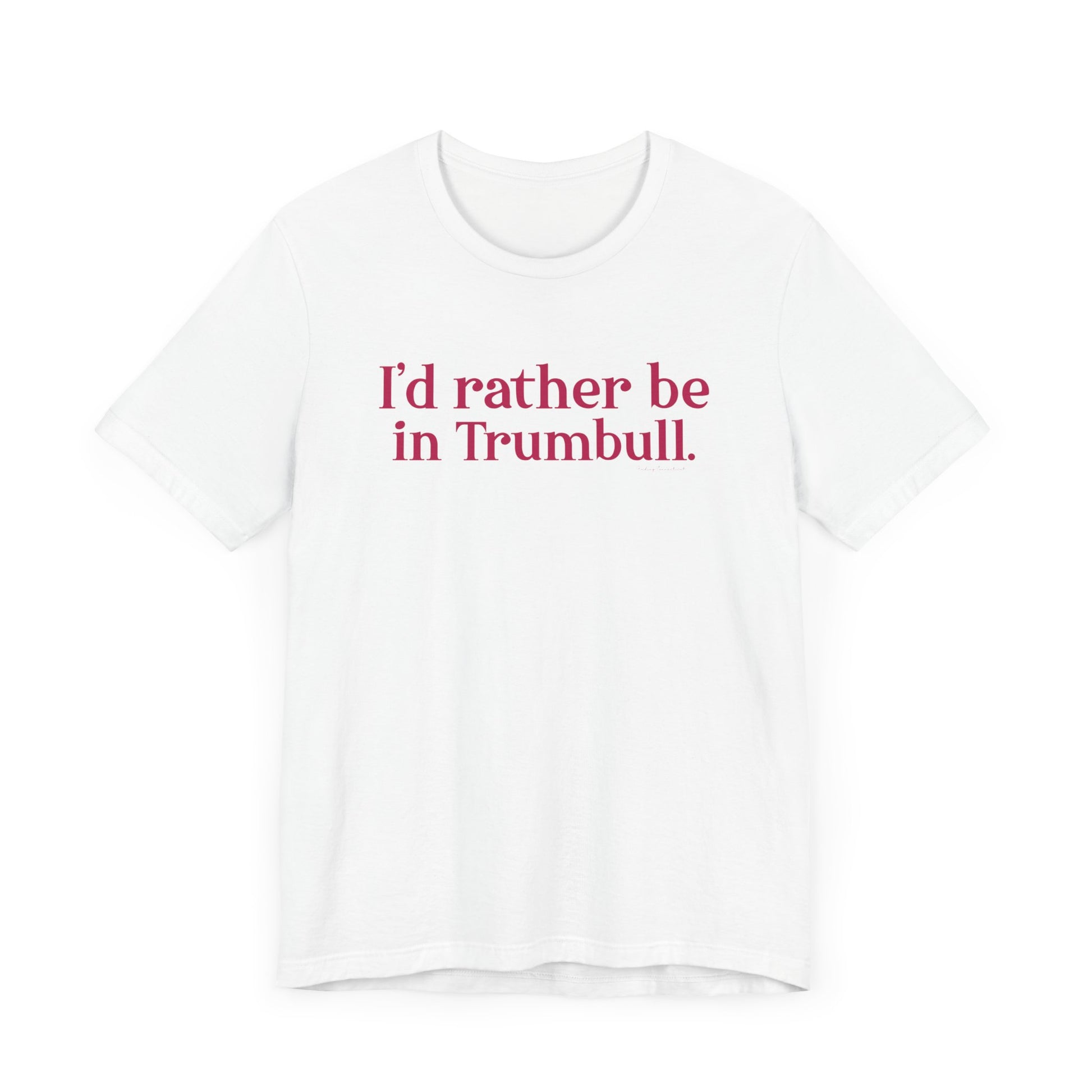 I'd rather be in Trumbull  // Trumbull connecticut unisex t shirt  // finding connecticut