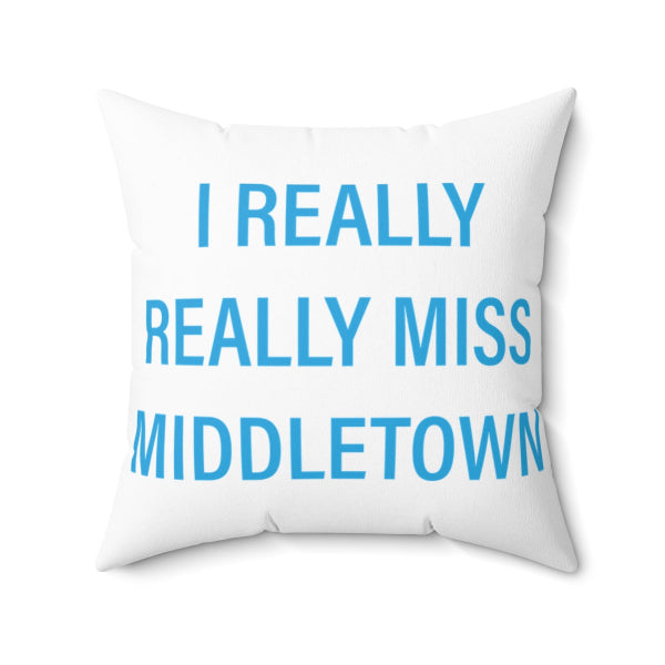 I really really miss middletown decor pillow // middletown connecticut gifts and merch // finding connecticut