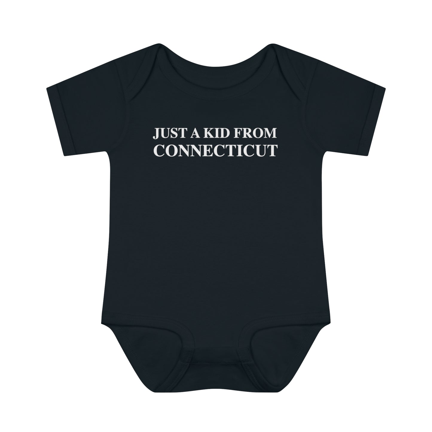 Just a kid from Connecticut // Connecticut onesie // Finding Connecticut