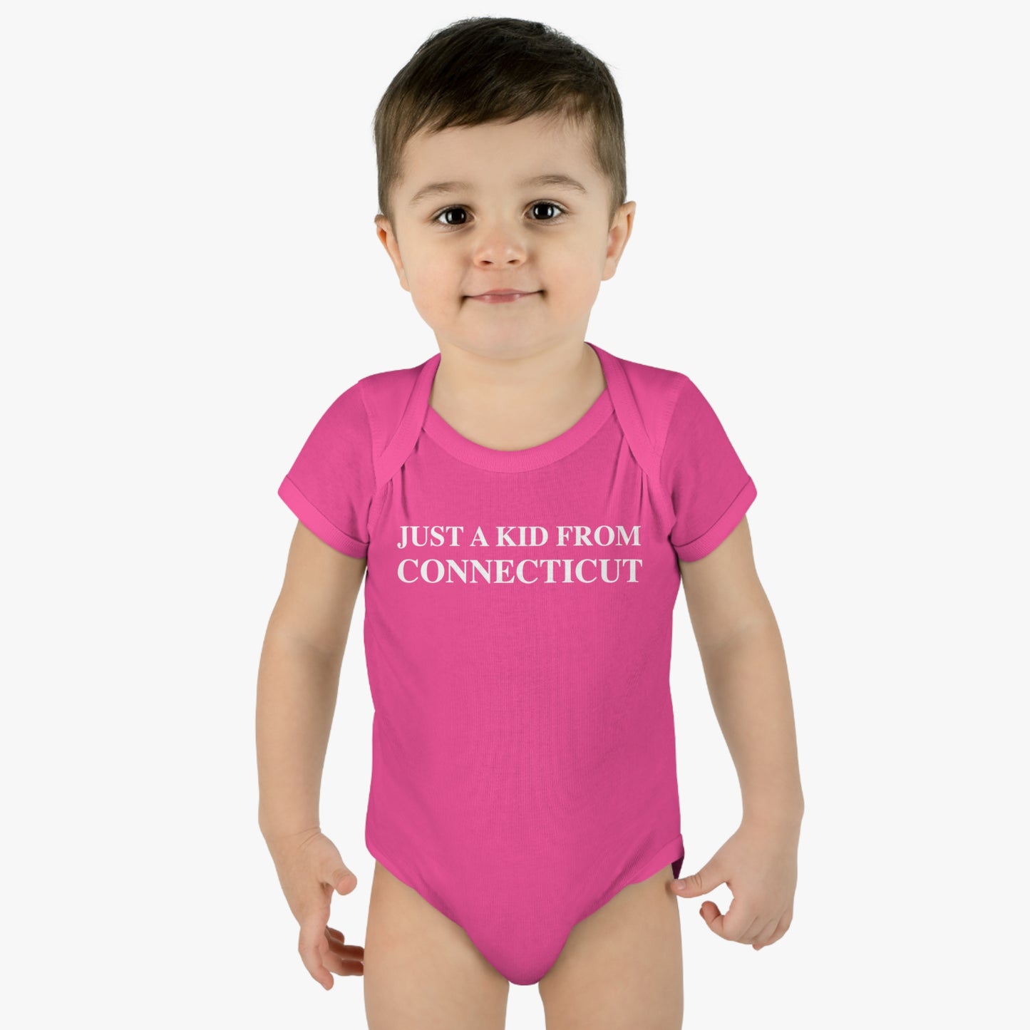Just a kid from Connecticut // Connecticut onesie // Finding Connecticut