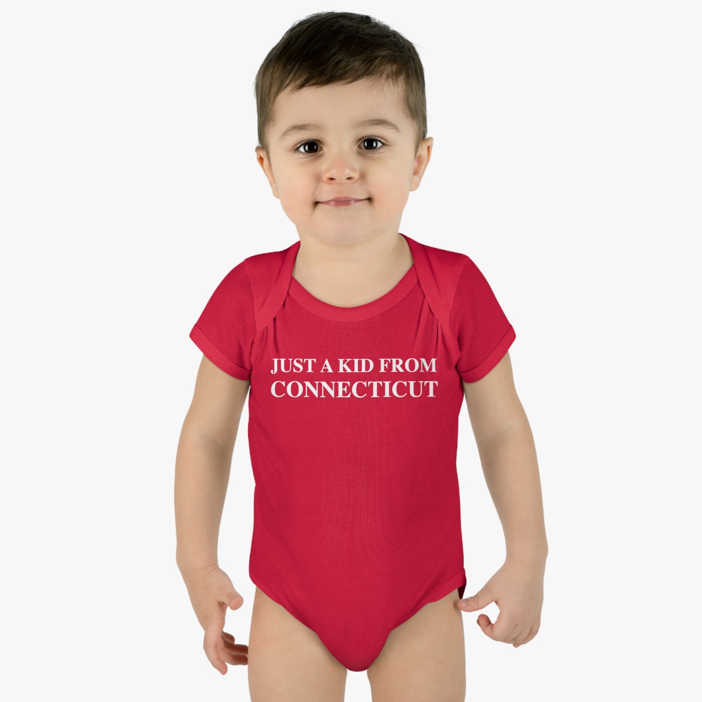Just a kid from Connecticut // Connecticut onesie // Finding Connecticut