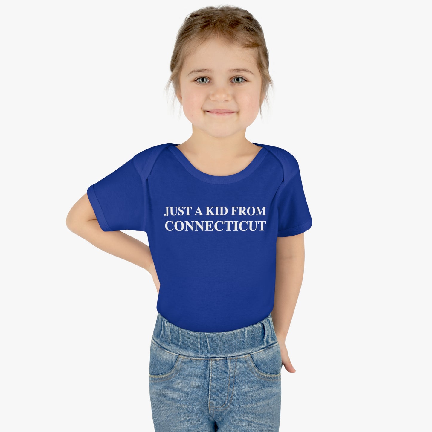 Just a kid from Connecticut // Connecticut onesie // Finding Connecticut