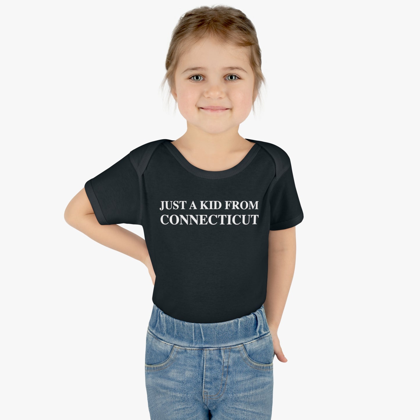 Just a kid from Connecticut // Connecticut onesie // Finding Connecticut
