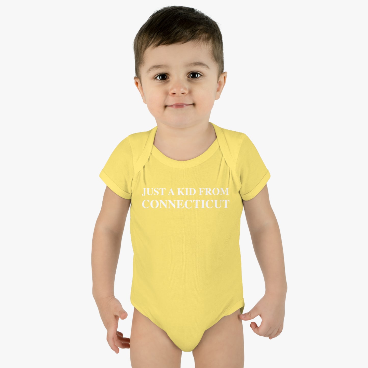 Just a kid from Connecticut // Connecticut onesie // Finding Connecticut