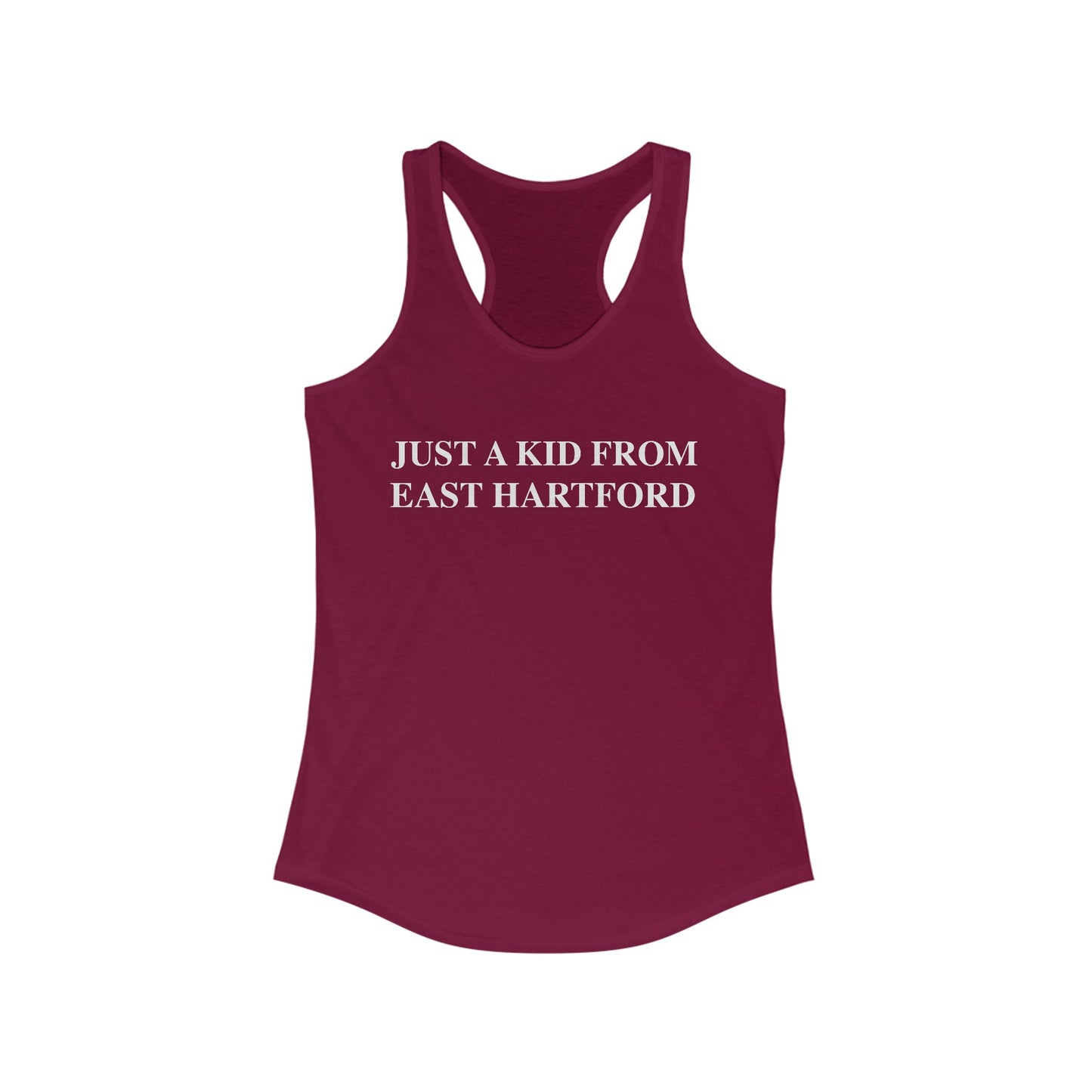 Just a kid from East hartford // east hartford CT tank top shirt // finding connecticut