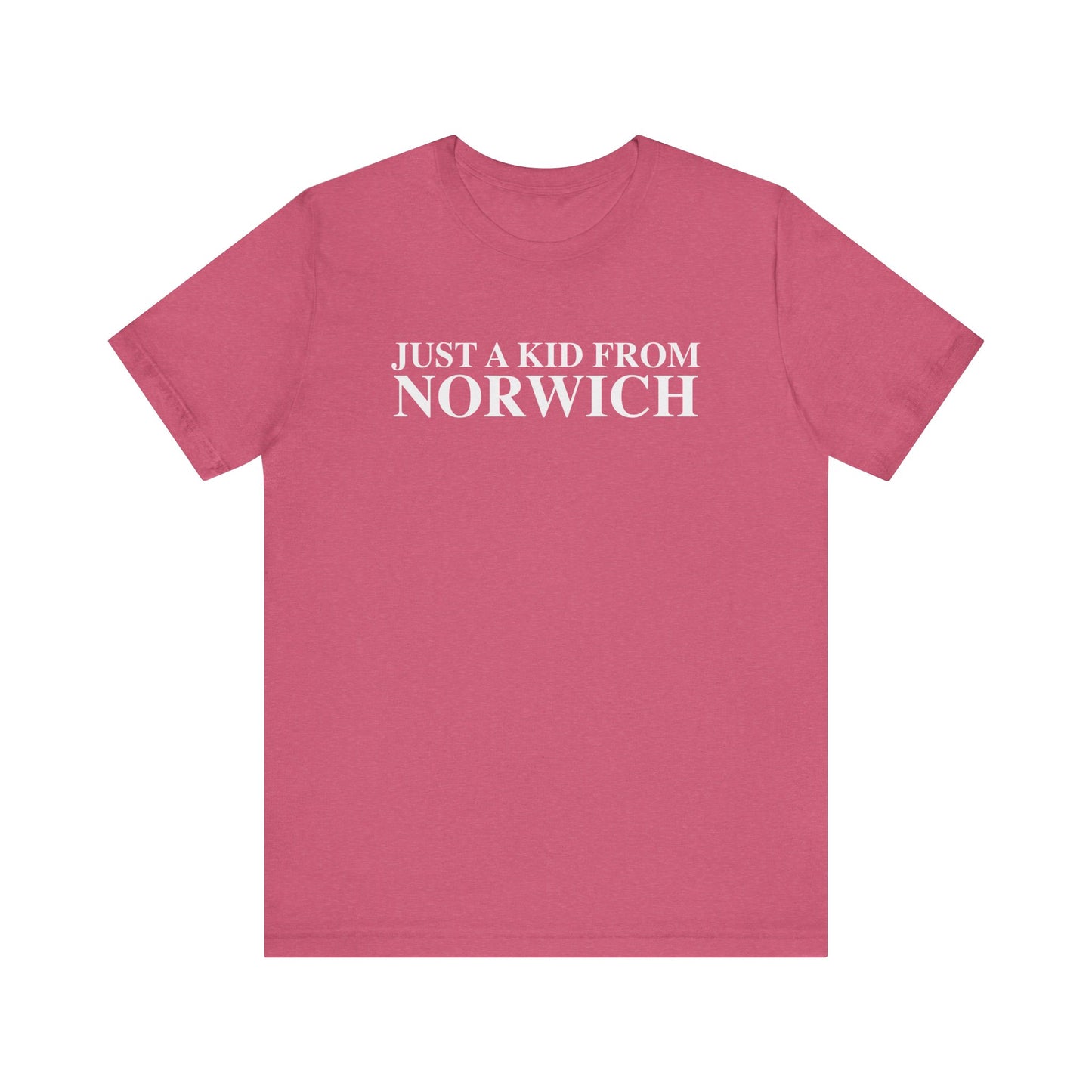 Just a kid from Norwich // Norwich CT unisex t shirt // finding connecticut