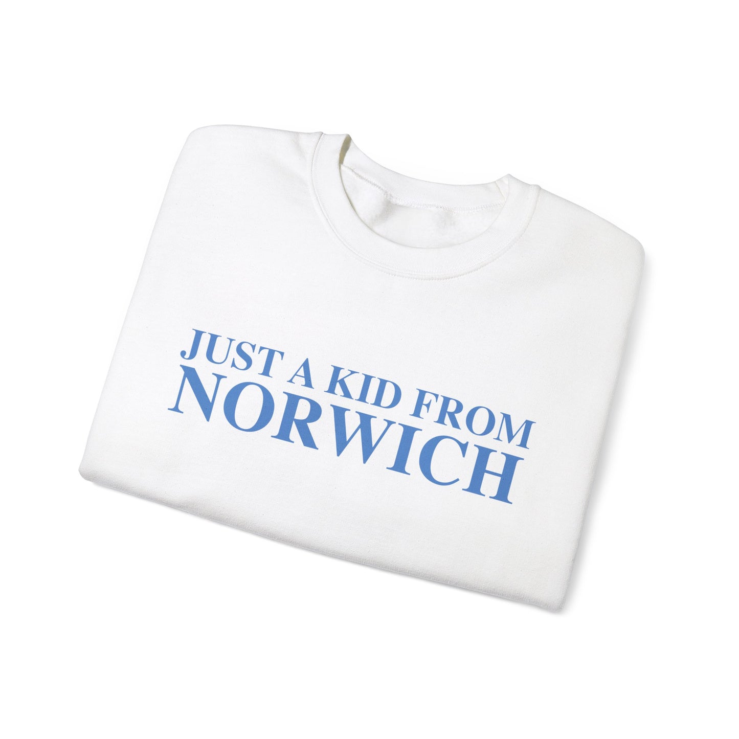 Just a kid from Norwich // Norwich Connecticut unisex sweatshirts // finding connecticut
