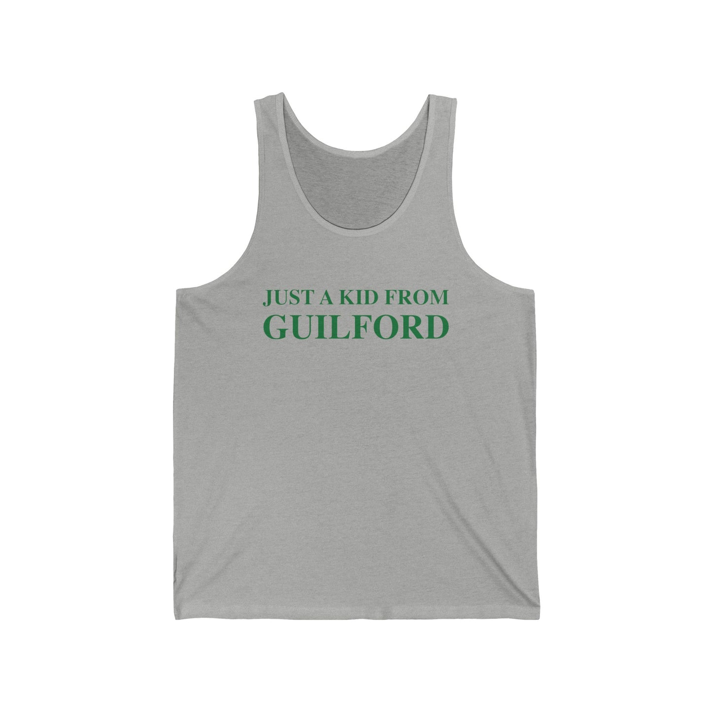 Just a kid from guilford // guilford connecticut unisex tank top shirt // finding connecticut