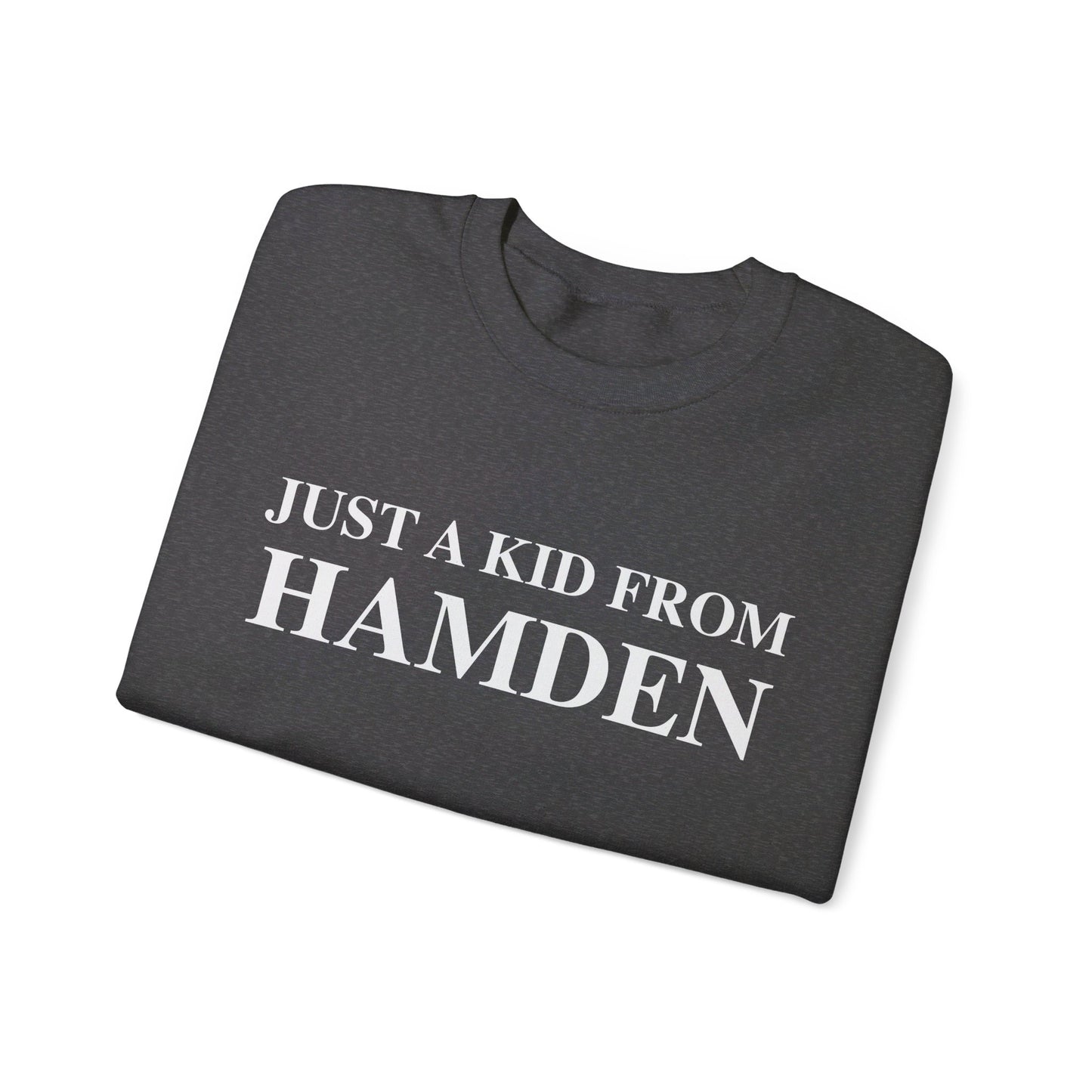 Just a kid from hamden // hamden CT sweatshirts // finding connecticut