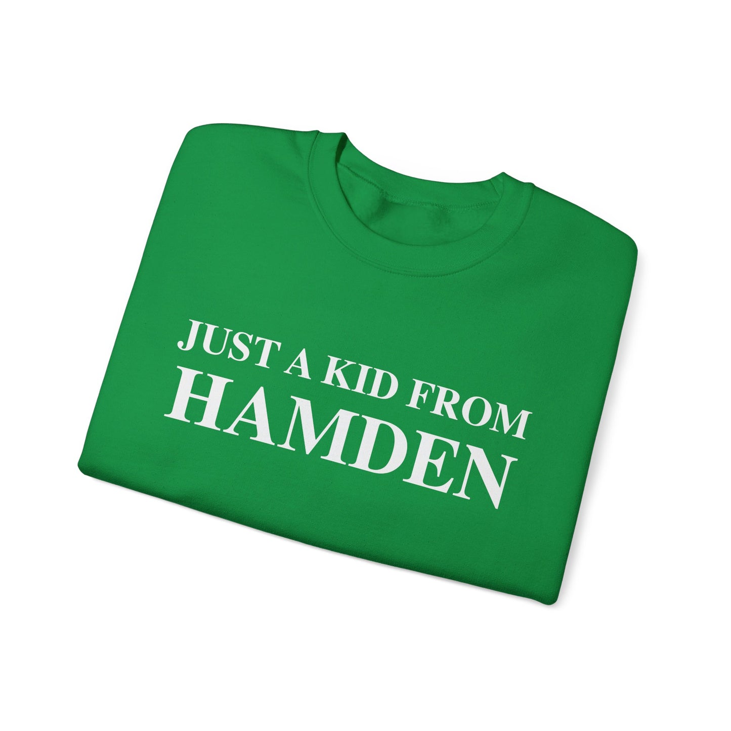 Just a kid from hamden // hamden CT sweatshirts // finding connecticut