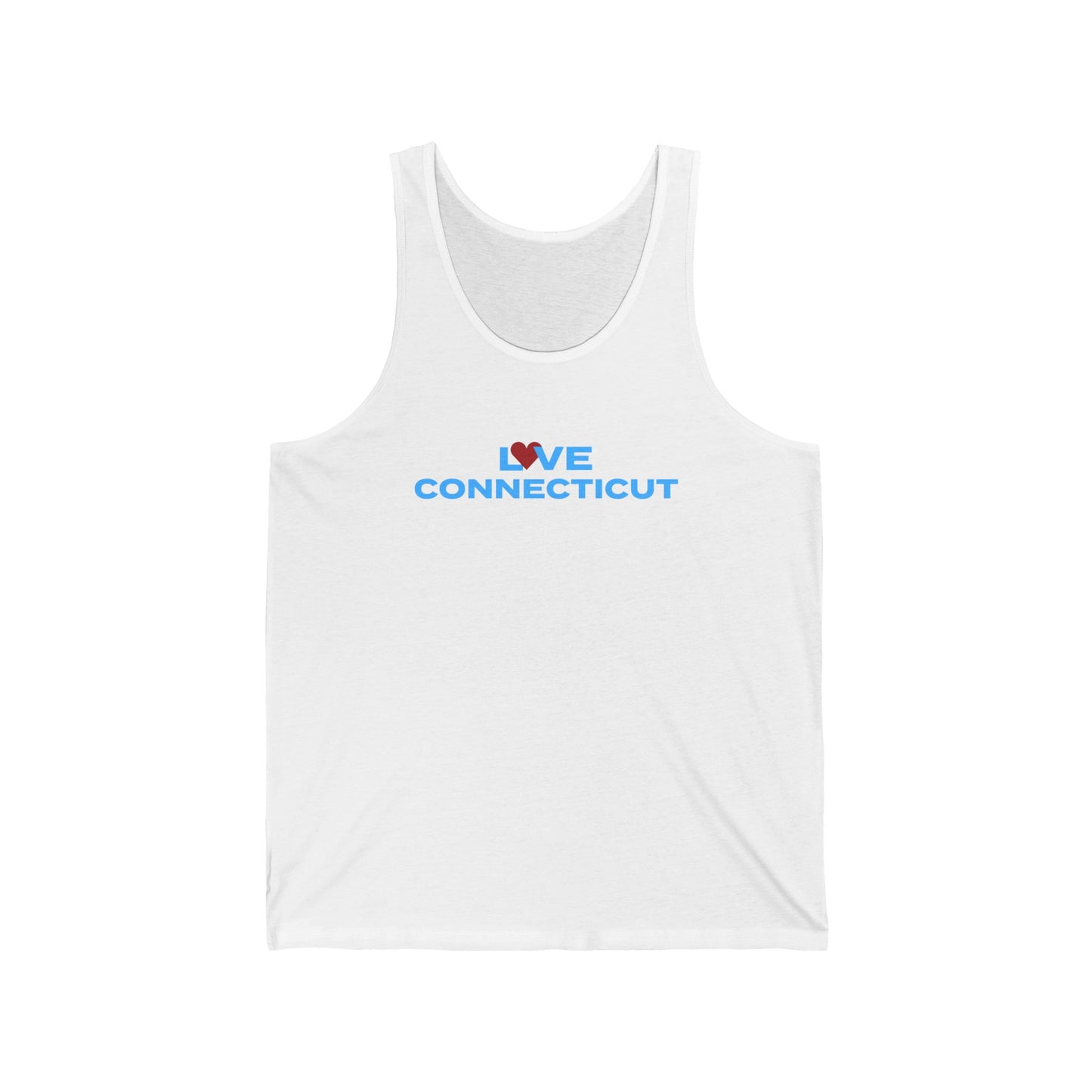 Love Connecticut unisex tank top shirt // connecticut gifts and merch // finding connecticut