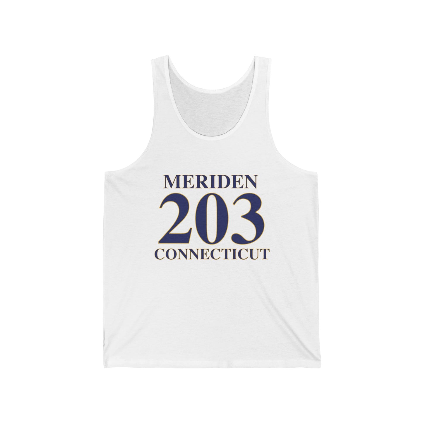 Meriden 203 Connecticut // meriden Connecticut unisex tank top shirts // finding connecticut