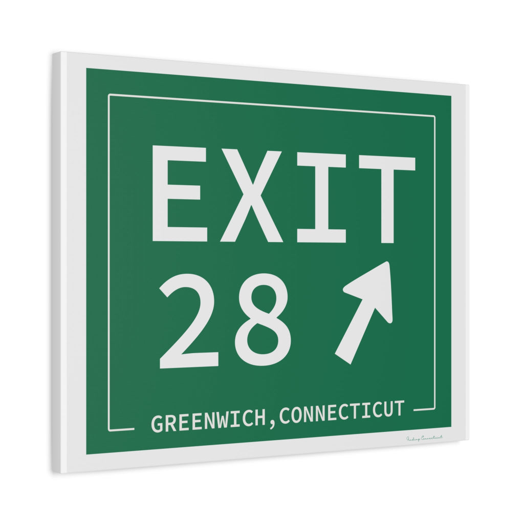 Merritt Parkway Exit 28 art decor -Greenwich connecticut gifts and merch by finding connecticut