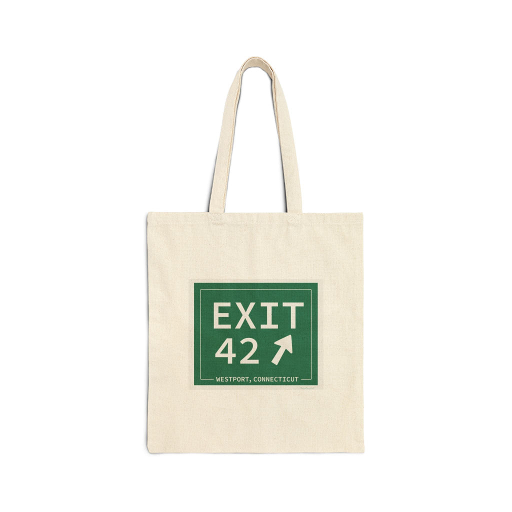 Merritt Parkway Exit 42 tote bag - Westport Connecticut gifts and merch by Finding Connecticut