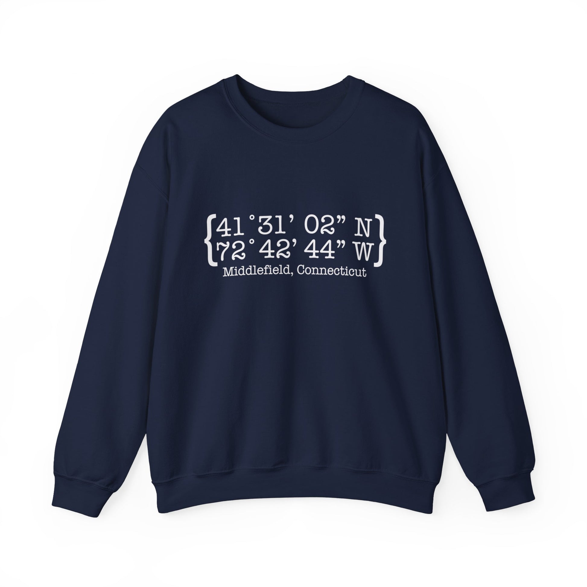 Middlefield Coordinates // Middlefield CT unisex sweatshirt  // finding connecticut