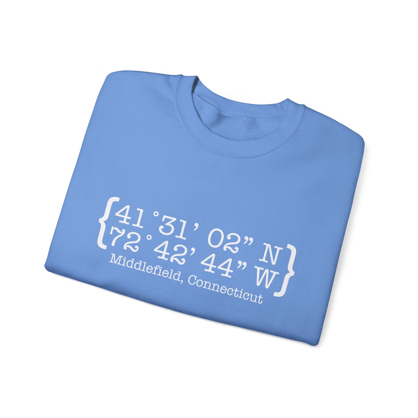 Middlefield Coordinates // Middlefield CT unisex sweatshirt  // finding connecticut