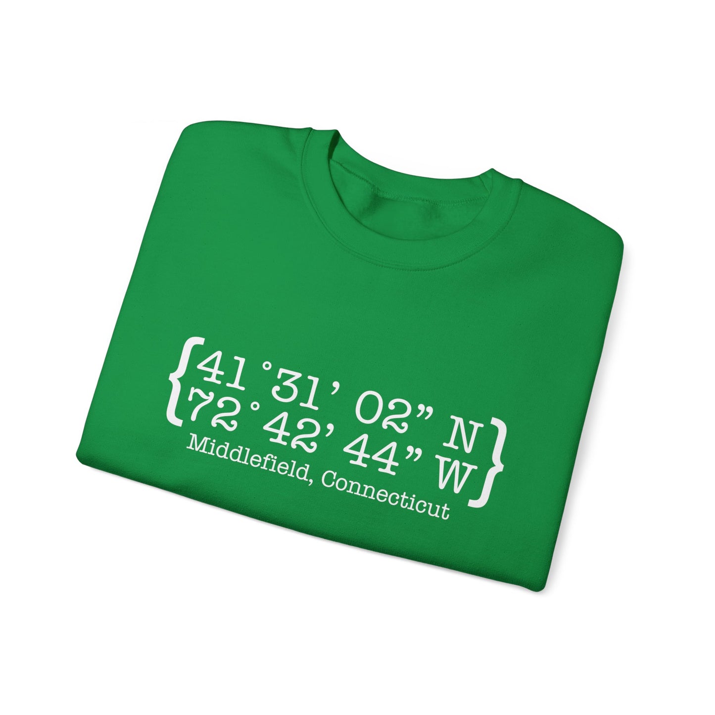 Middlefield Coordinates // Middlefield CT unisex sweatshirt  // finding connecticut
