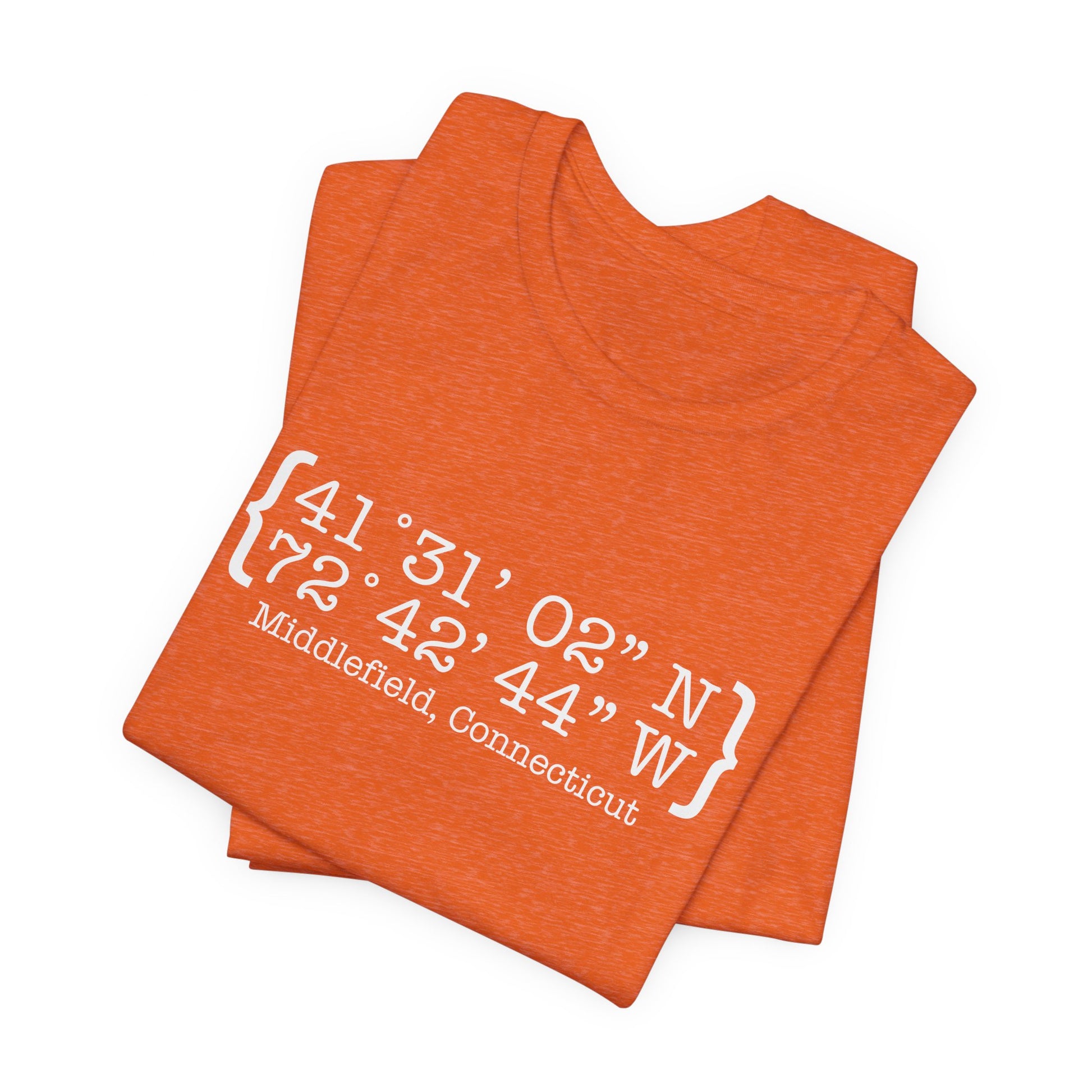 Middlefield Coordinates // Middlefield CT unisex t shirt  // finding connecticut