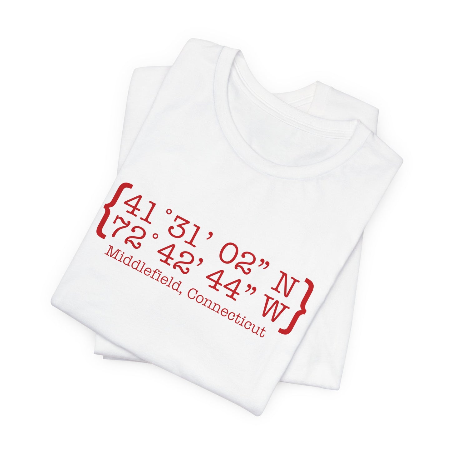 Middlefield Coordinates // Middlefield connecticut  unisex t shirt  // finding connecticut
