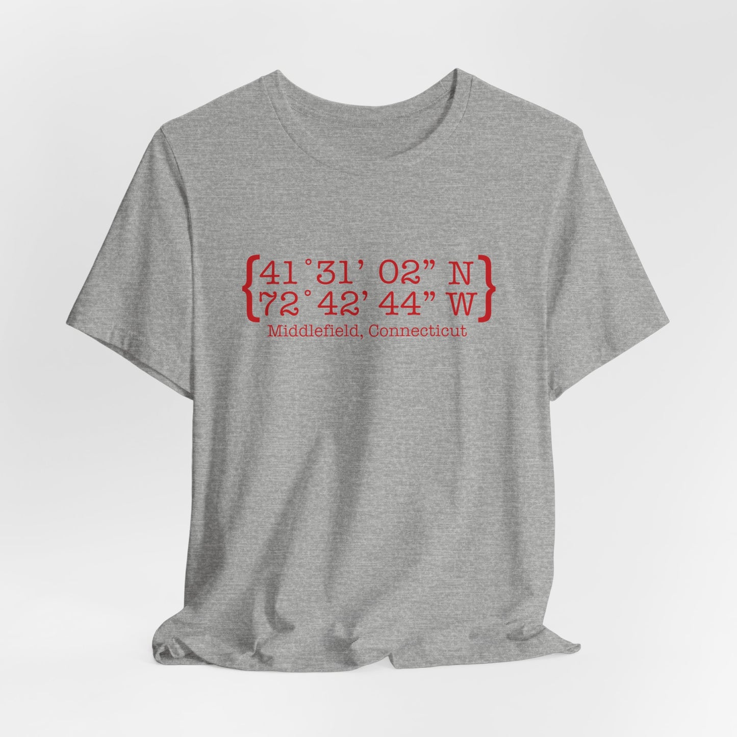 Middlefield Coordinates // Middlefield connecticut  unisex t shirt  // finding connecticut