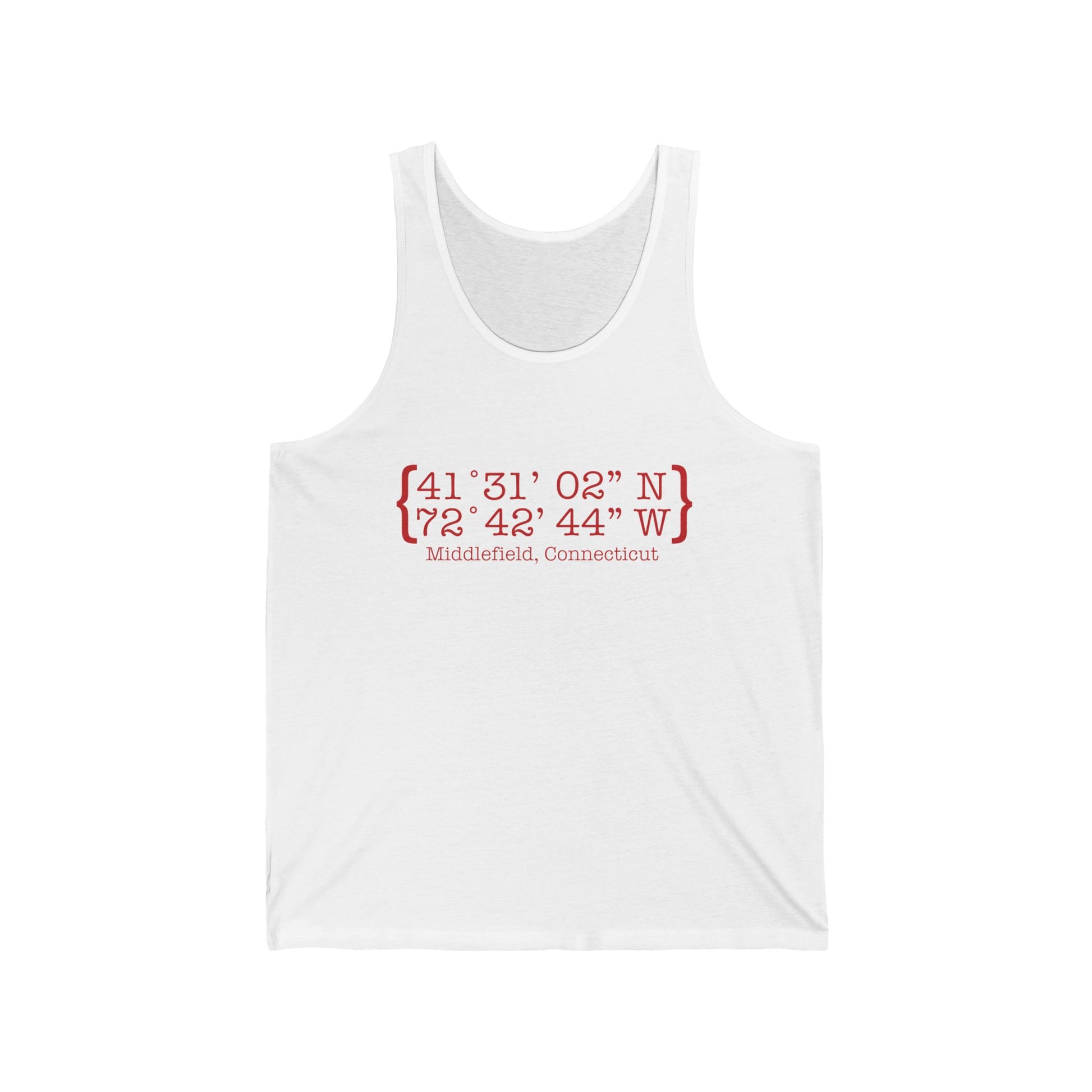 Middlefield Coordinates // Middlefield connecticut  unisex tank top shirt  // finding connecticut
