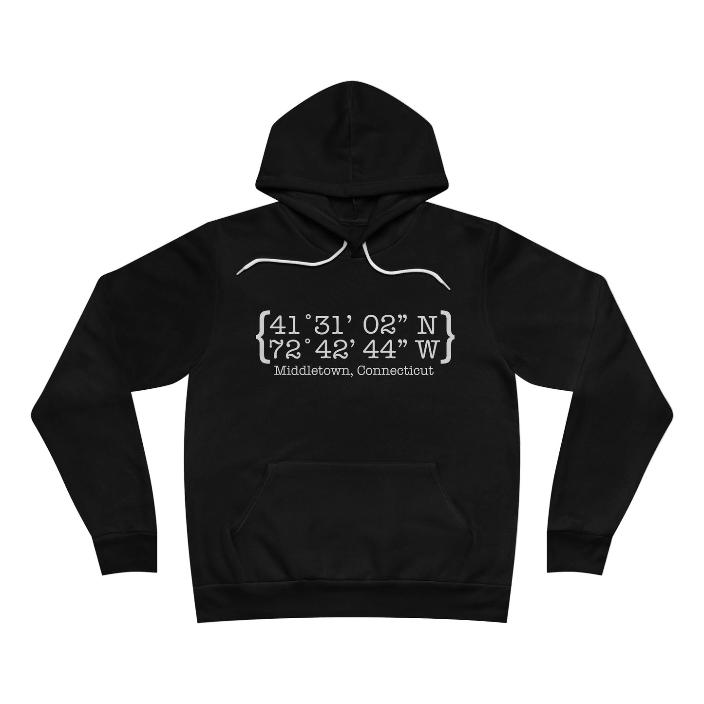 Middletown Coordinates /// middletown CTunisex hoodie sweatshirt // finding Connecticut