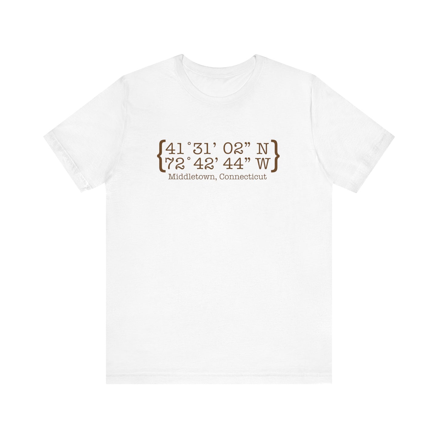 Middletown Coordinates /// middletown Connecticut unisex tshirt // finding Connecticut
