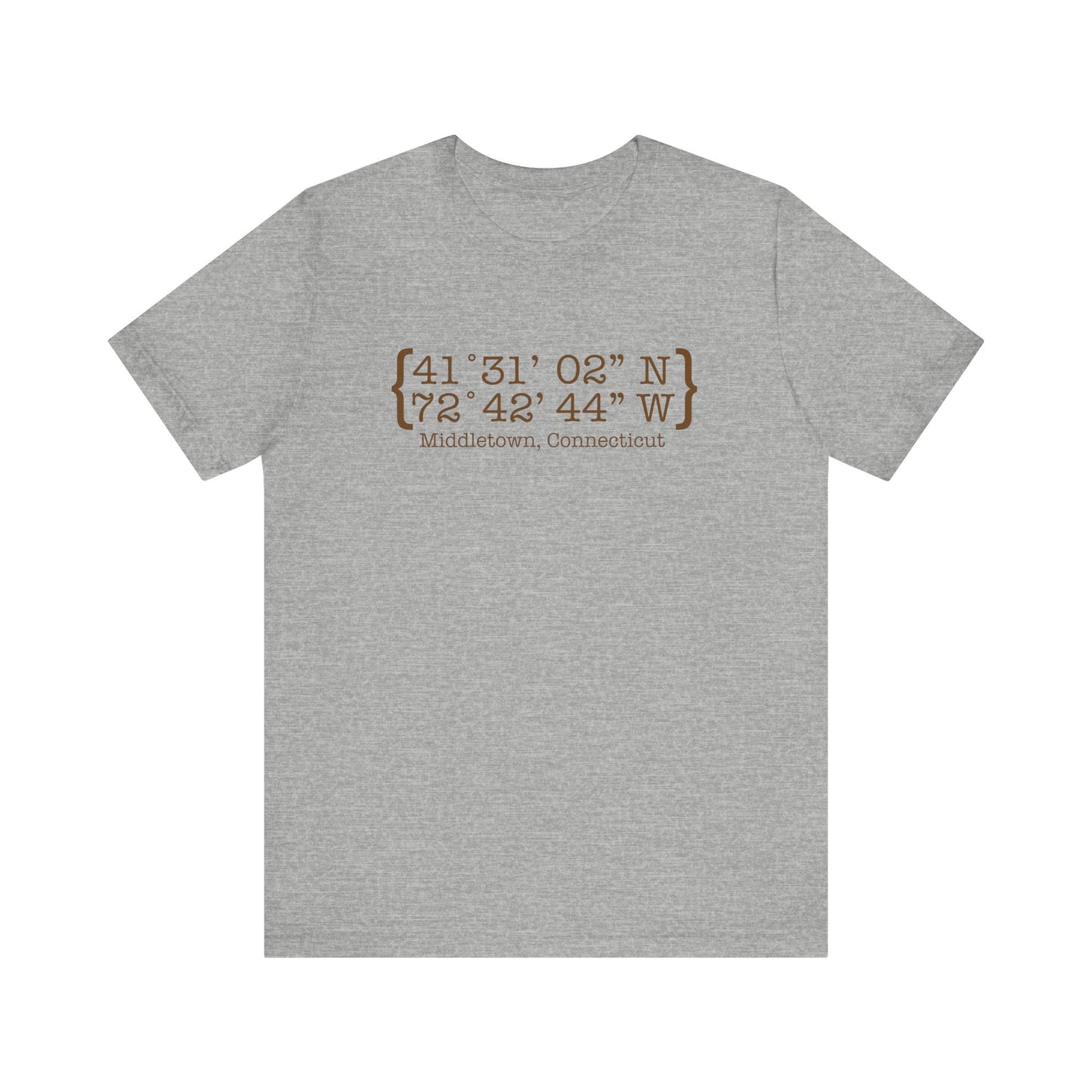 Middletown Coordinates /// middletown Connecticut unisex tshirt // finding Connecticut