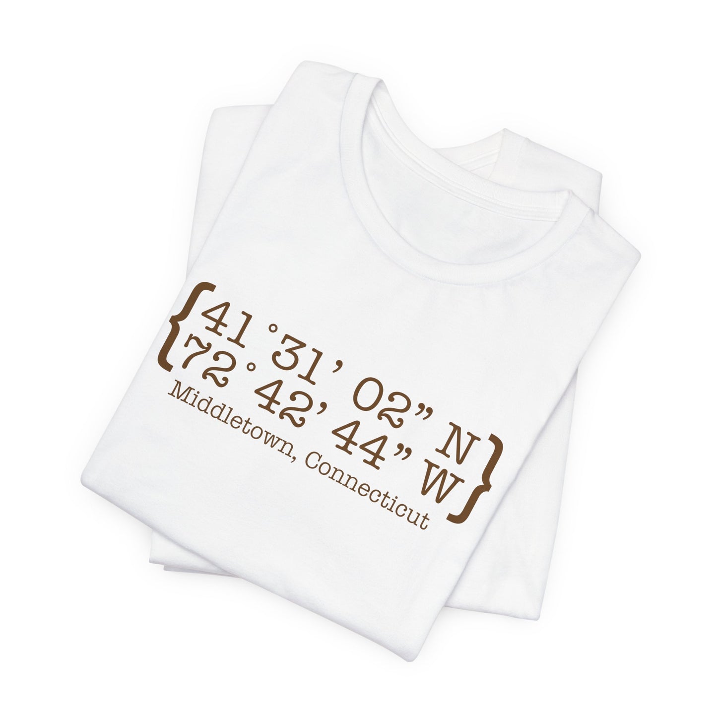 Middletown Coordinates /// middletown Connecticut unisex tshirt // finding Connecticut