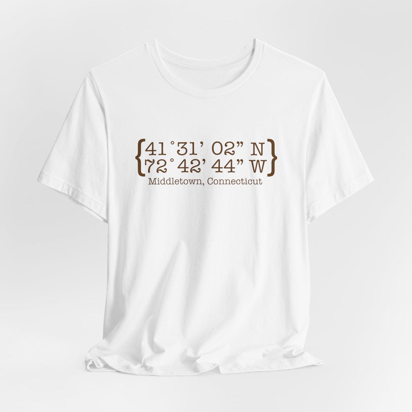 Middletown Coordinates /// middletown Connecticut unisex tshirt // finding Connecticut