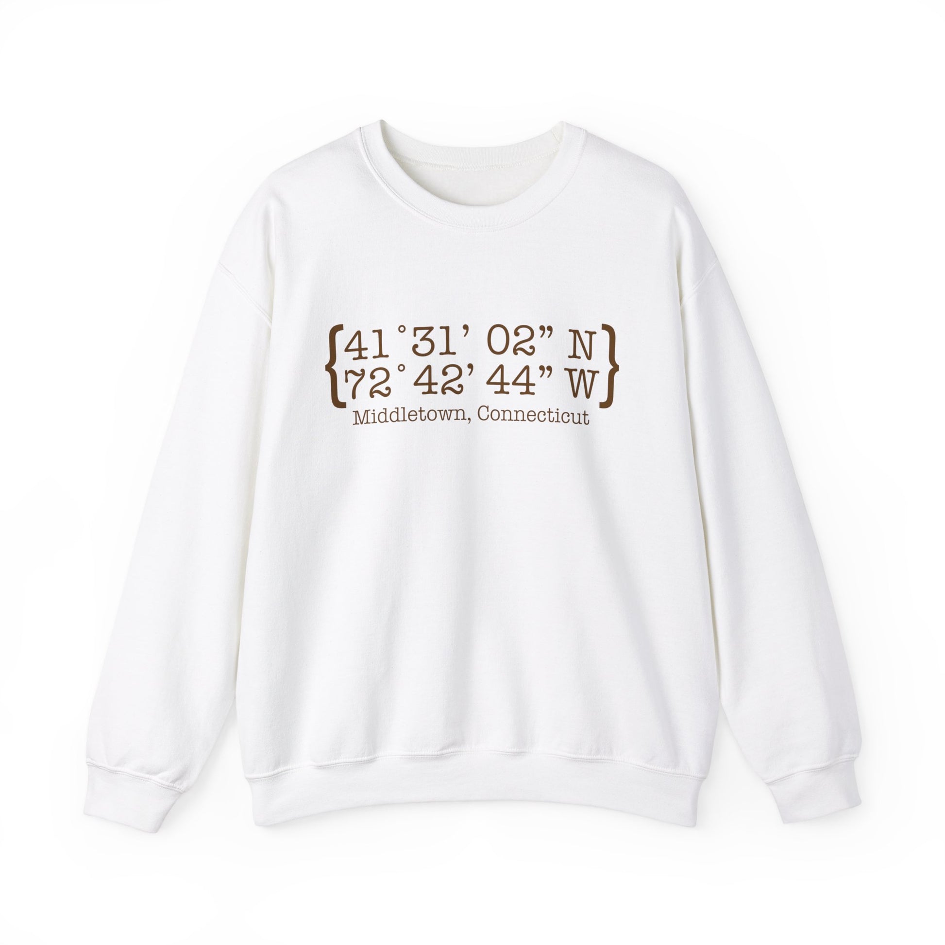 Middletown Coordinates /// middletown connecticut unisex sweatshirt  // finding Connecticut