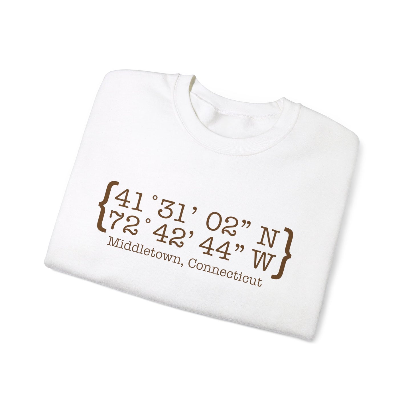 Middletown Coordinates /// middletown connecticut unisex sweatshirt // finding Connecticut