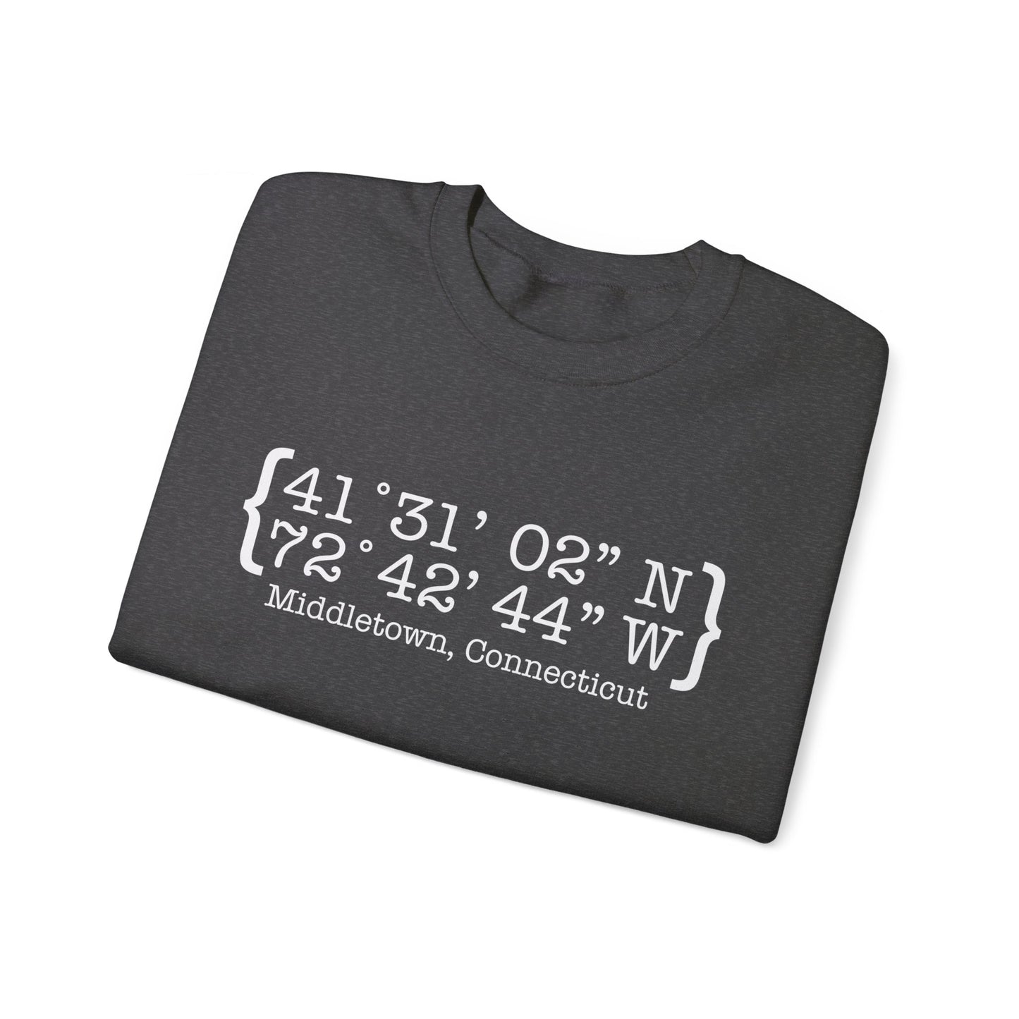 Middletown Coordinates /// middletown ct unisex sweatshirt // finding Connecticut
