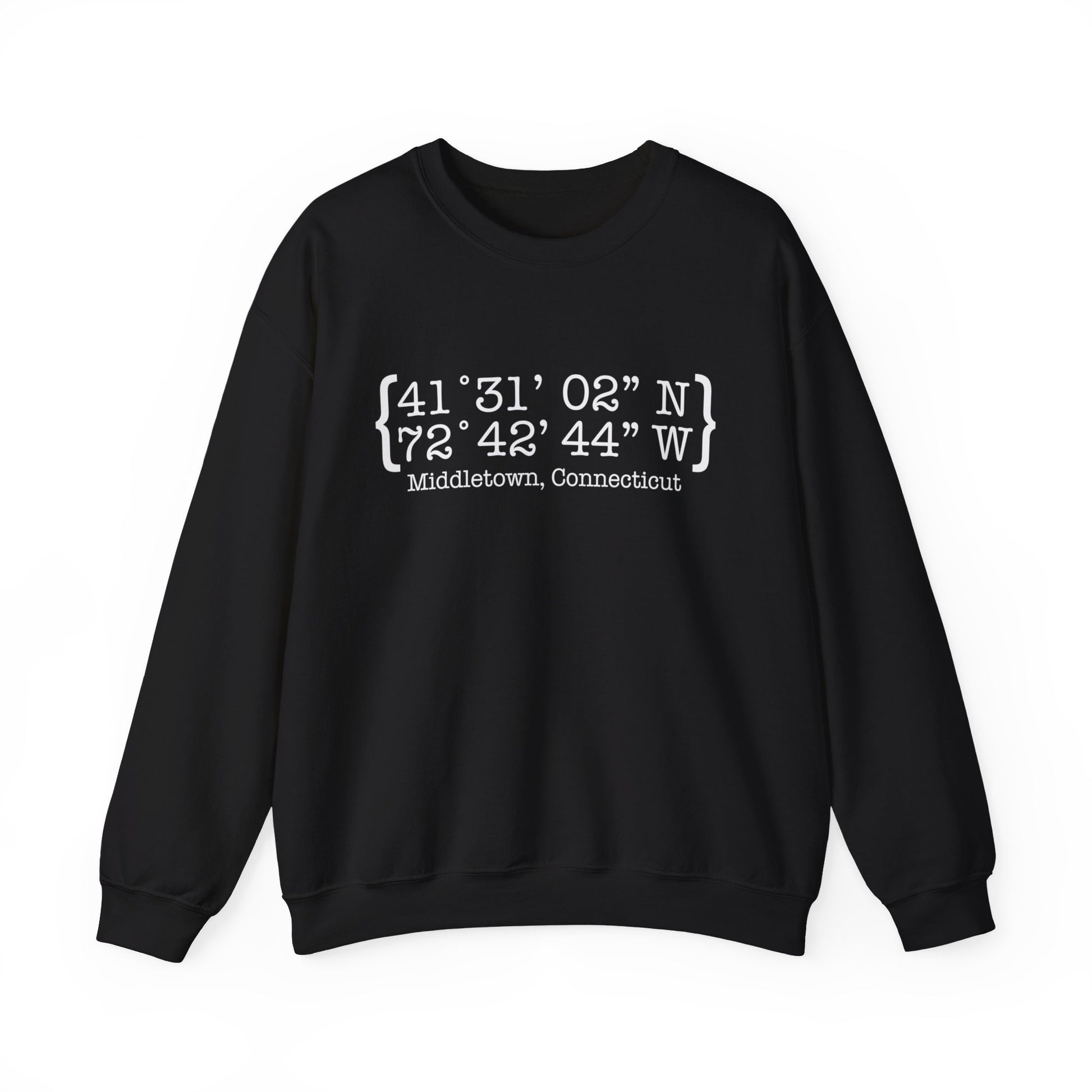Middletown Coordinates /// middletown ct unisex sweatshirt  // finding Connecticut