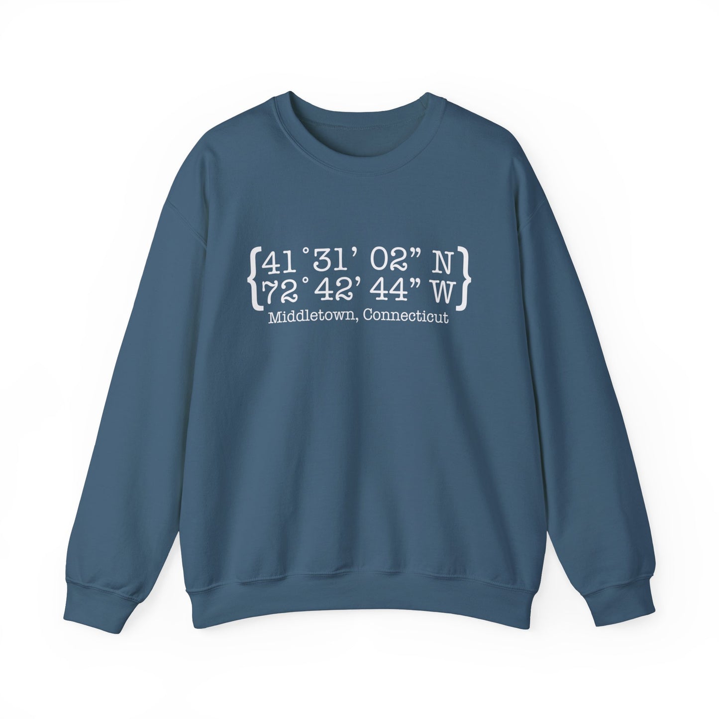 Middletown Coordinates /// middletown ct unisex sweatshirt // finding Connecticut