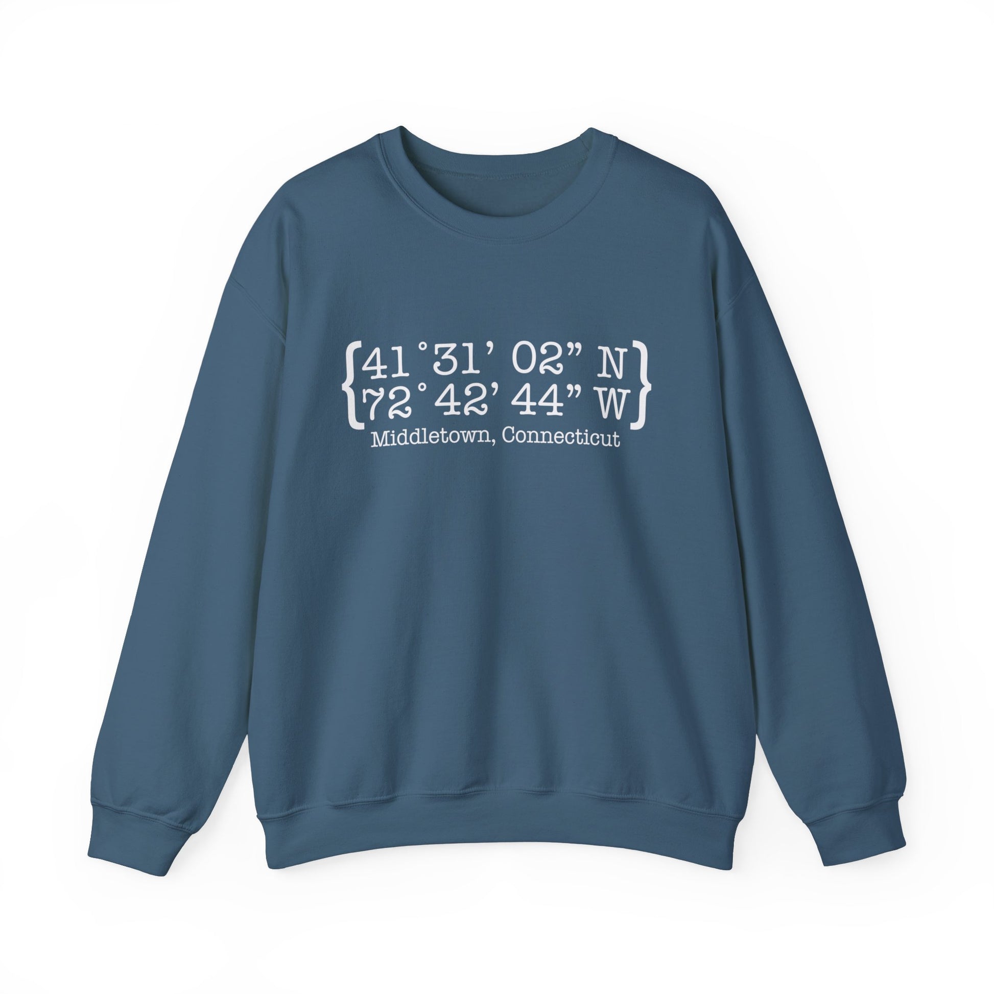 Middletown Coordinates /// middletown ct unisex sweatshirt  // finding Connecticut