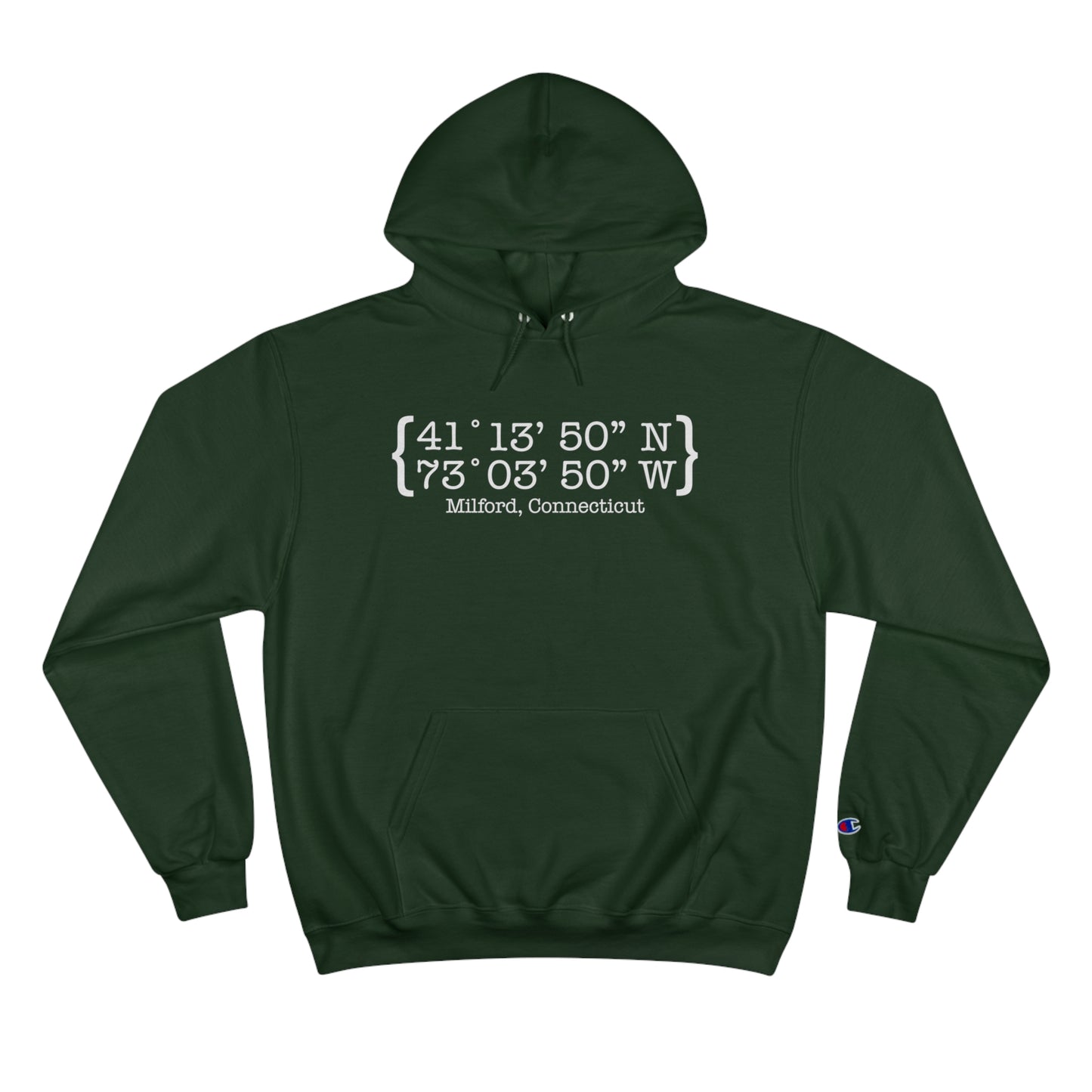 Milford Coordinates // Milford CT unisex champion hoodie sweatshirt // finding connecticut